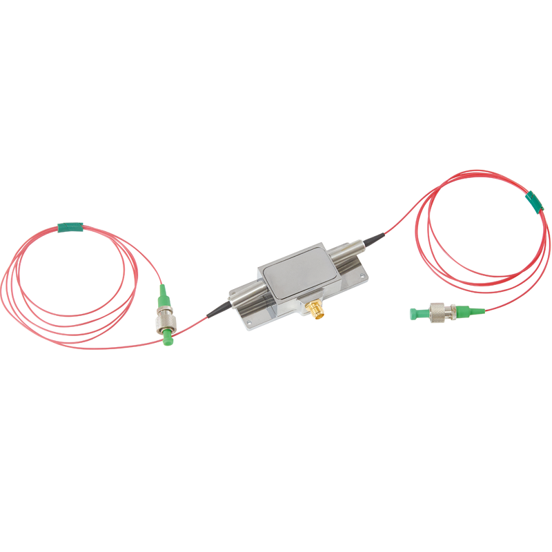 This PM fiber acousto-optic demodulator (1064 nm, 200 MHz) is primarily used for seed source selection and frequency downshifting in ultrafast laser systems.
