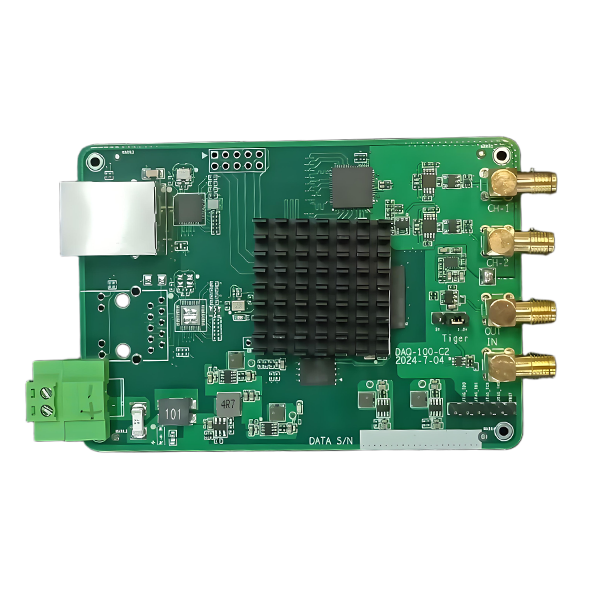 The DVS-ETH-100M-1 is a dual-channel, 12-bit high-speed data acquisition card with Gigabit Ethernet connectivity, supporting 100 MSps sampling, 100+ km DVS data collection, and built-in demodulation algorithms for direct vibration analysis or raw data processing.